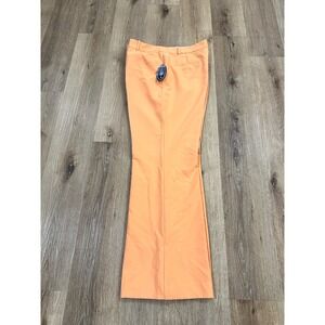 Scoop Women's Orange High Waisted Flare Trousers Pants Size XL 16-18